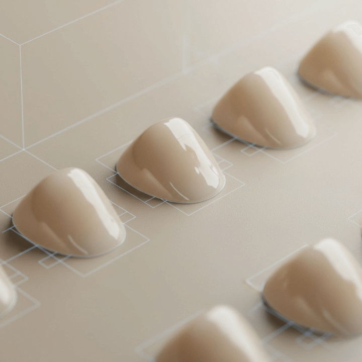 Dentist in a white coat performing a clinical examination on a patient using a dental probe.