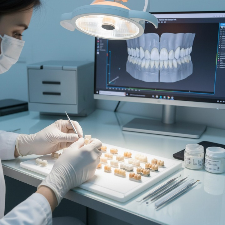 Receive digital scan or physical impression.